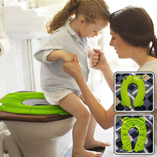 Réducteur de toilette pliable- vert