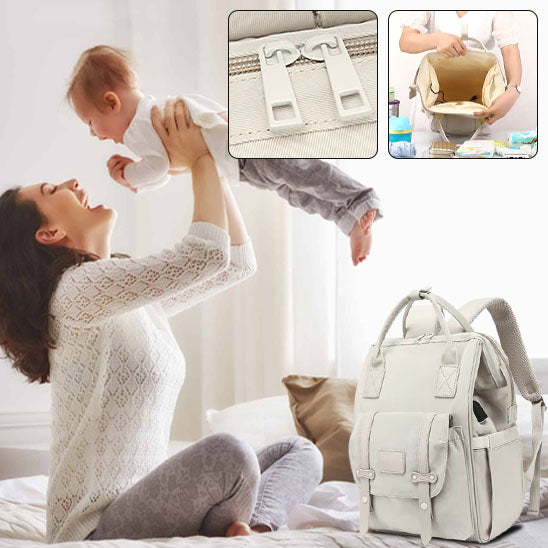 Sac à dos à langer multifonction- beige