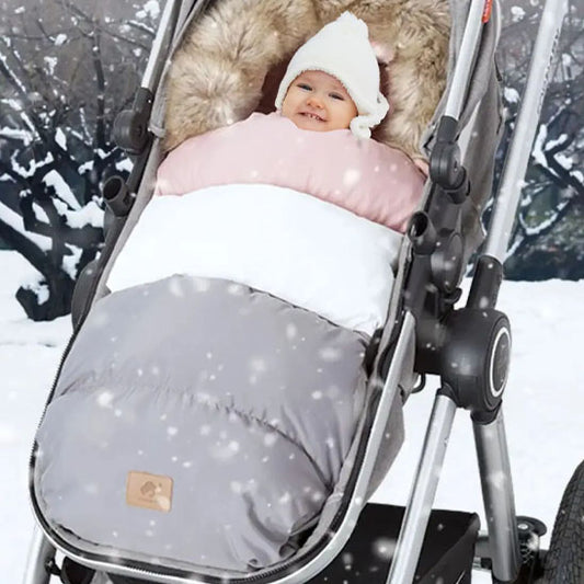 Chancelière poussette rose blanc gris