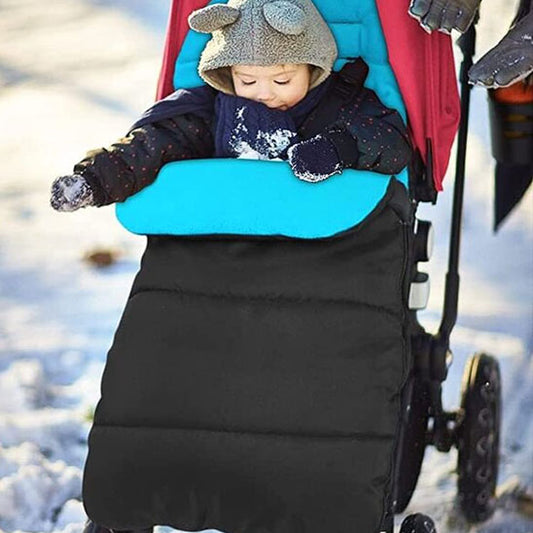 Chancelière poussette bébé- noir/bleu