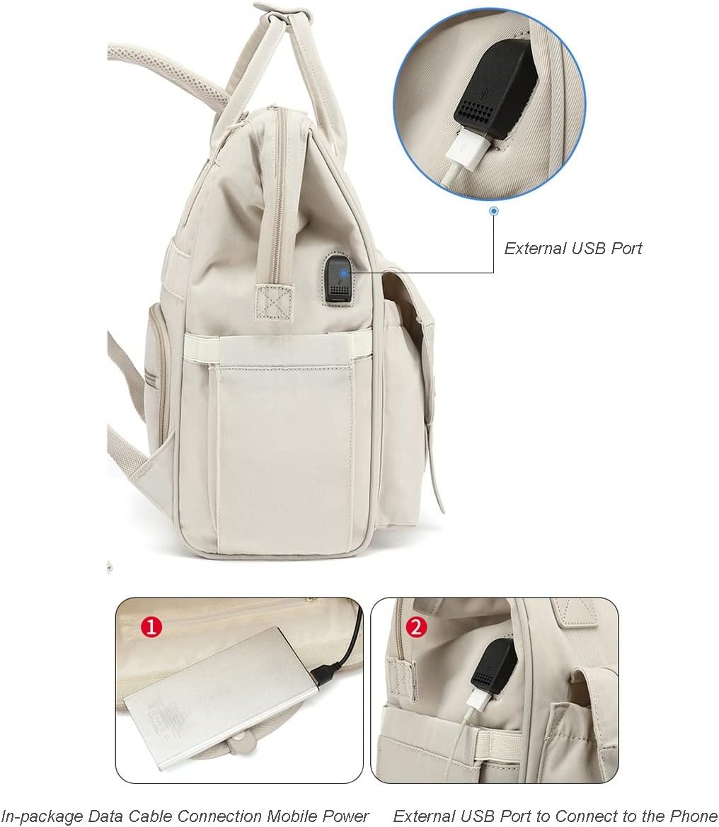Sac à dos à langer multifonction- beige